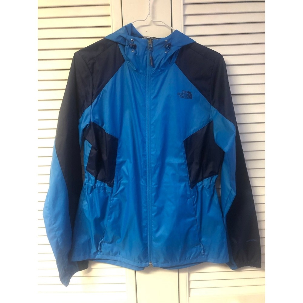 North face womens size s windwall windbreaker jacket blue
